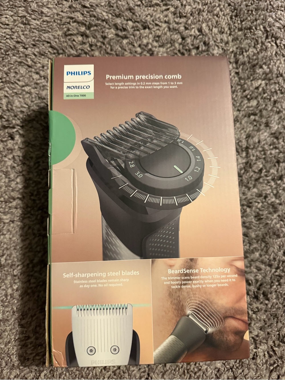 Men’s Trimmer with Premium Precision Comb – Brown
